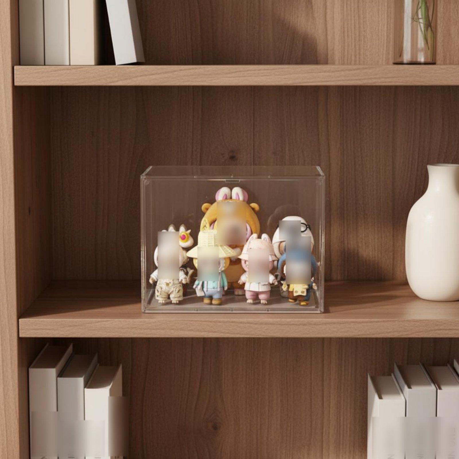 Figure Display Box - Large Acrylic Look Doll Display Shelf