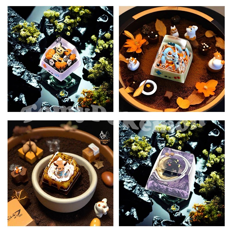 Pokemon Keycaps Mewtwo Umbreon - đánh giá và giá Keycap Artisan Anime
