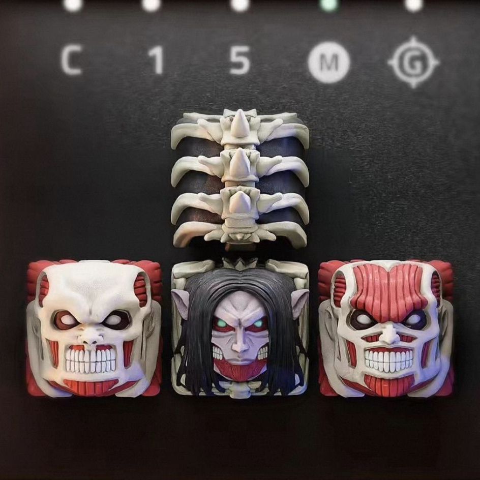 NEW Attack on Titan Co branded - đánh giá và giá Keycap Artisan Anime