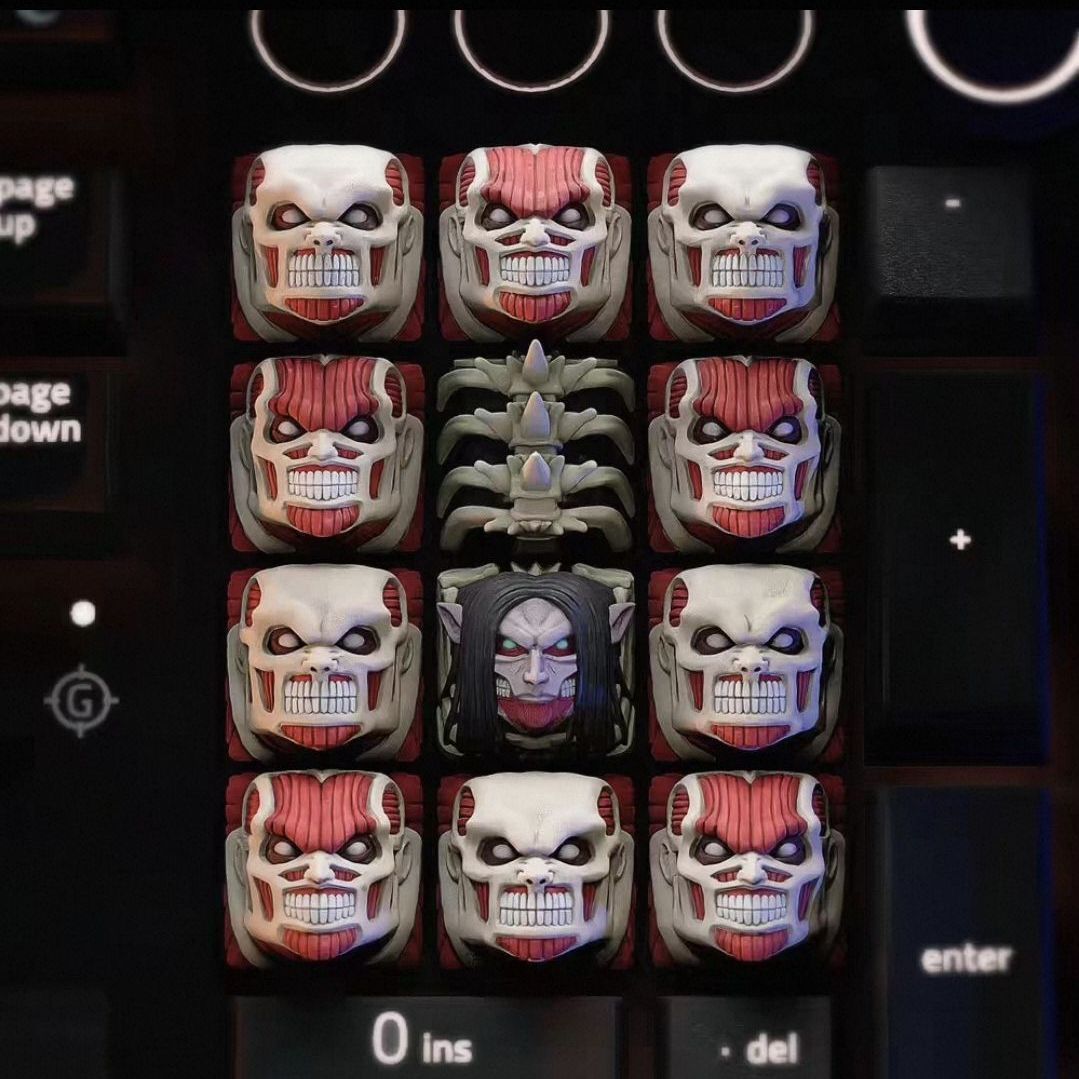 NEW Attack on Titan Co branded - đánh giá và giá Keycap Artisan Anime