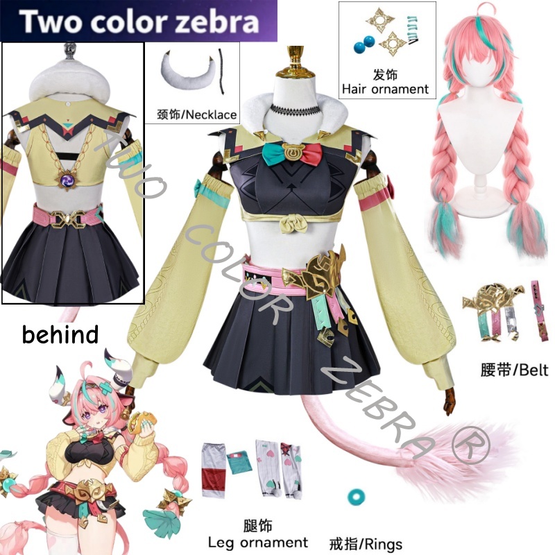 Game Genshin Impact Varesa Cos - đánh giá và giá Cosplay Wig Colored