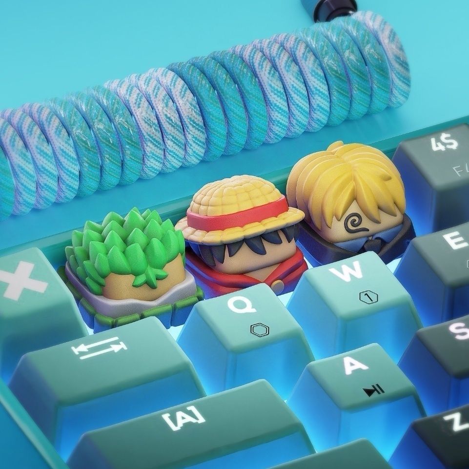 New Kawaii ONE PIECE Luffy Key - đánh giá và giá Keycap Artisan Anime