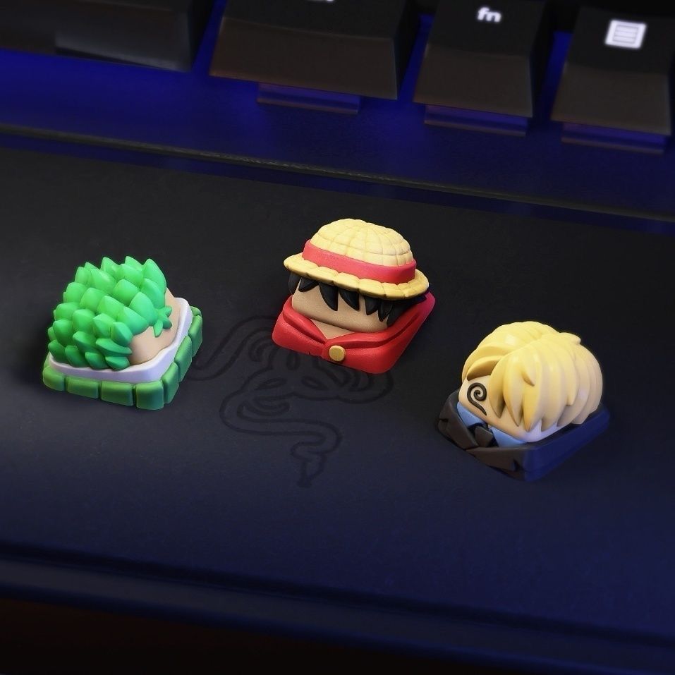 New Kawaii ONE PIECE Luffy Key - đánh giá và giá Keycap Artisan Anime