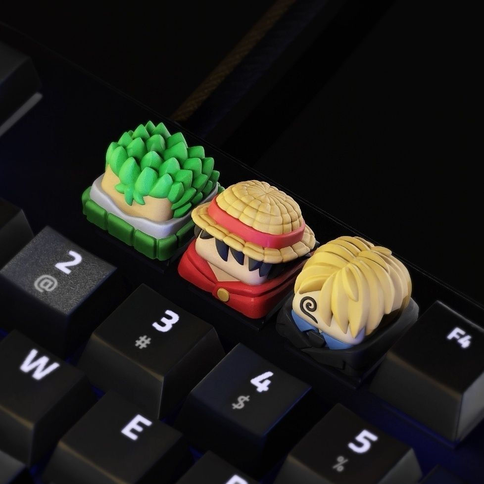 New Kawaii ONE PIECE Luffy Key - đánh giá và giá Keycap Artisan Anime